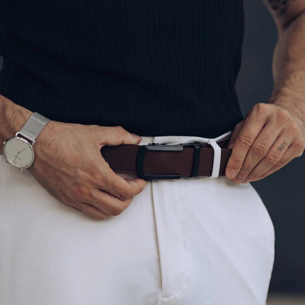 Black | Genuine Leather Belt - Image 3