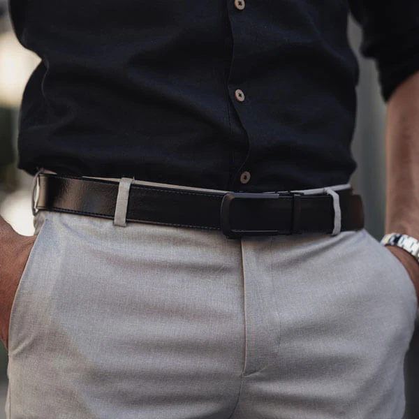 Black | Genuine Leather Belt - Image 4
