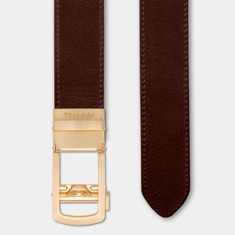 Gold | Full Grain Leather Belt - Image 3