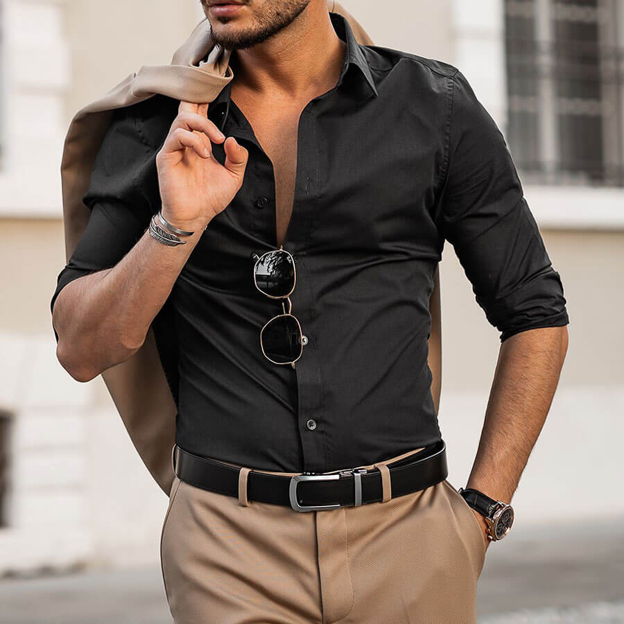 Matte Silver | Genuine Leather Belt - Image 4