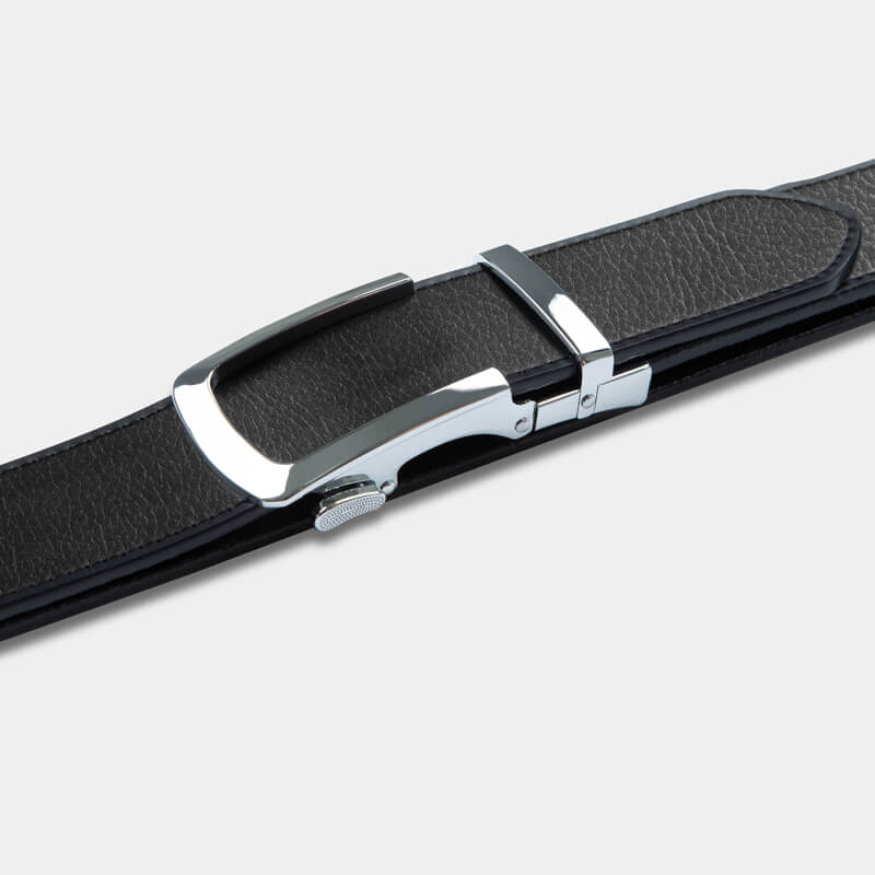 Silver | Full Grain Leather Belt - Image 2