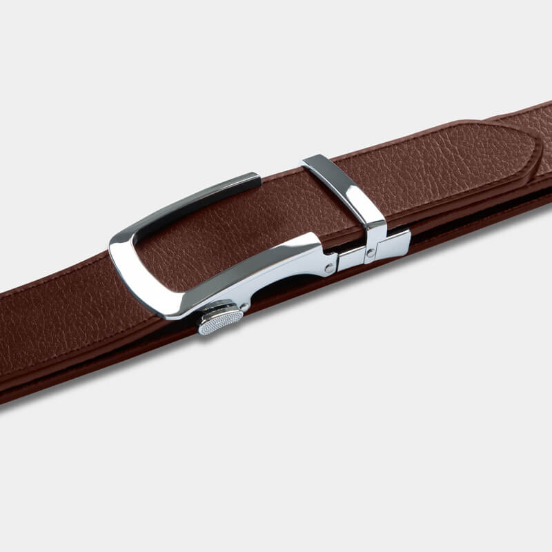 Silver | Full Grain Leather Belt - Image 4