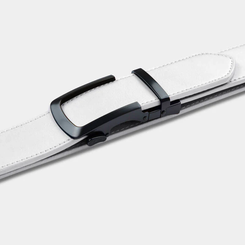 White Genuine Leather Belt - Image 4