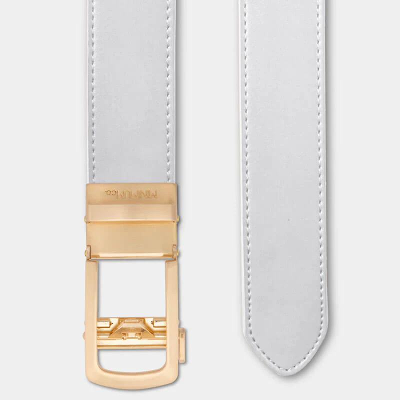 White Genuine Leather Belt - Image 5