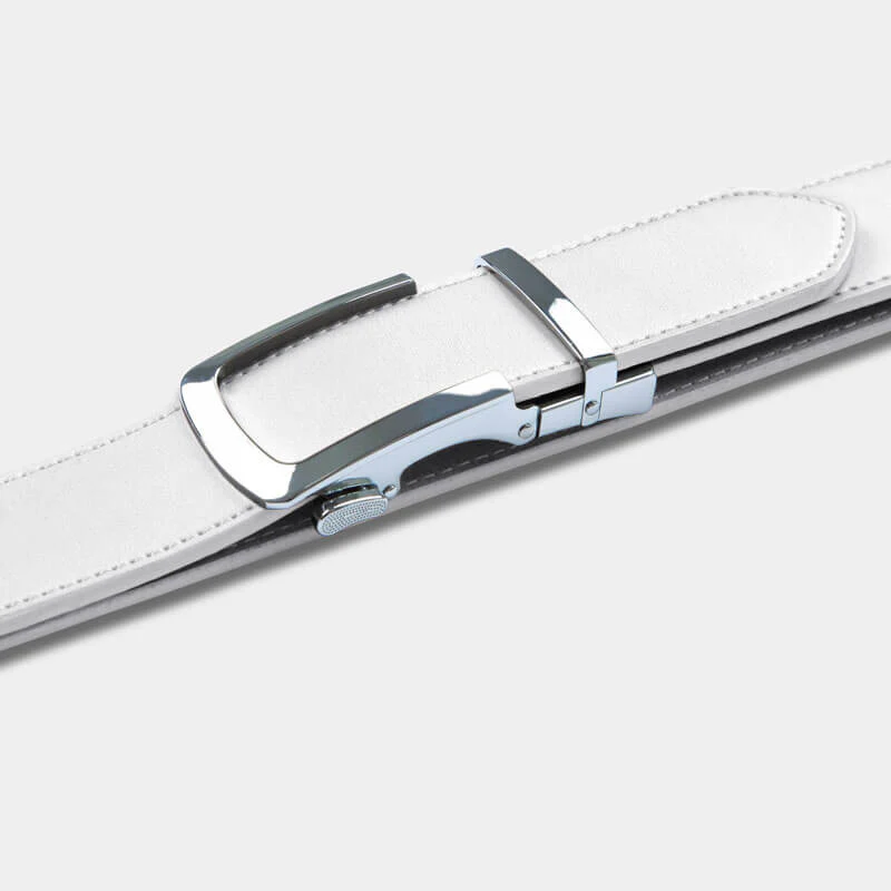 White Genuine Leather Belt - Image 8